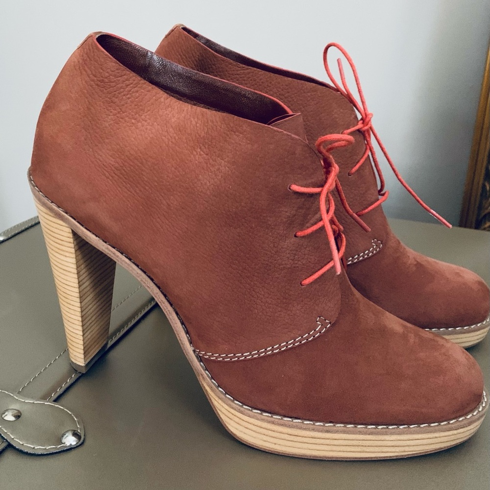 Suede Cole Haan Oxford Booties - Size 10